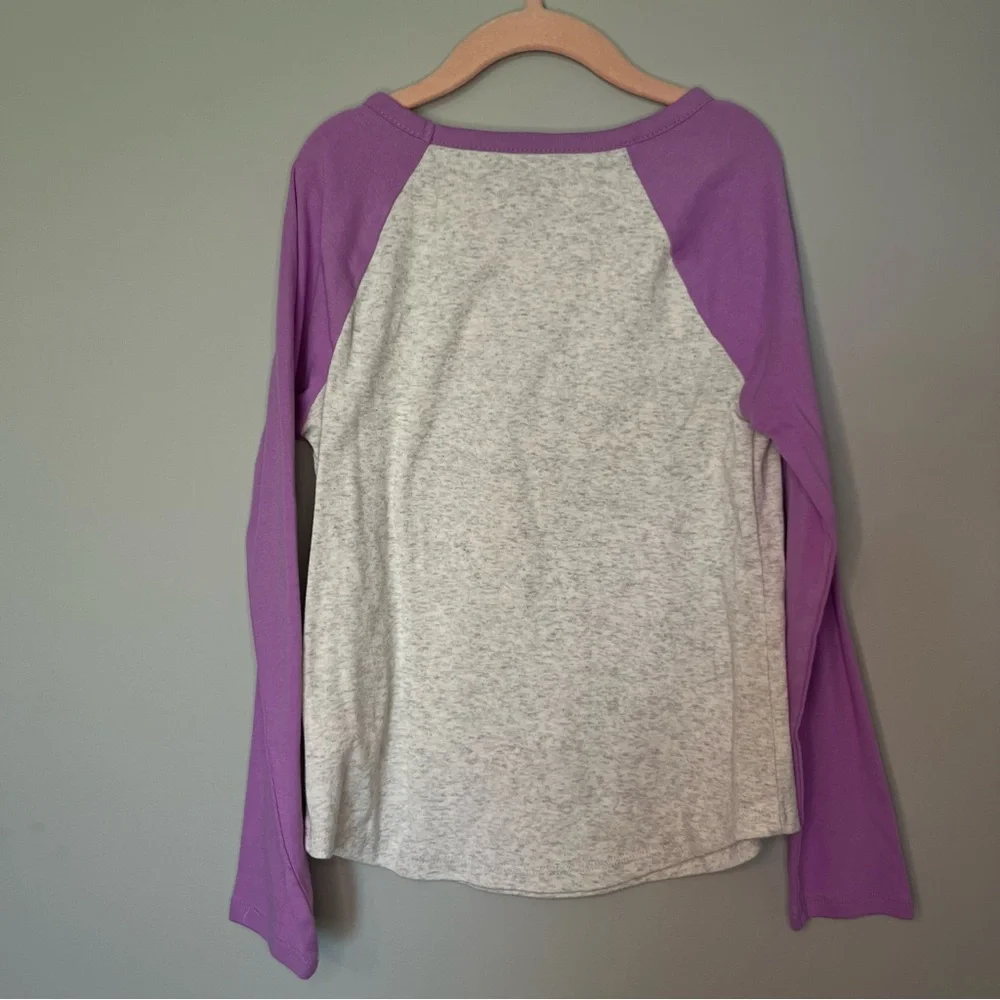 Justice Purple and Gray Long Sleeve Tee